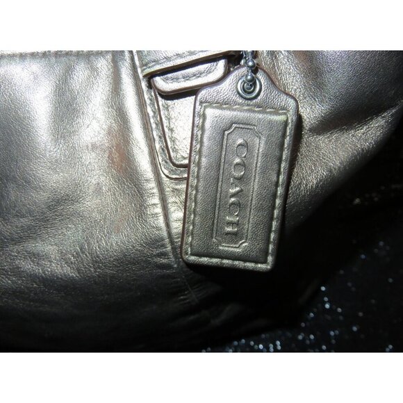 Coach Soho Metallic Gold Bronze Leather Pleated Carryall Handbag - Picture 8 of 12